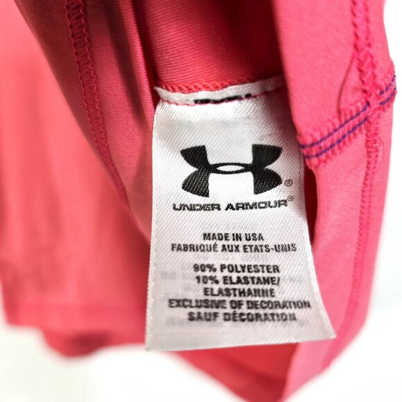Under Armour Made in USA Salmon Pink Heat Gear Long Sleeve Active Shirt - Picture 6 of 6